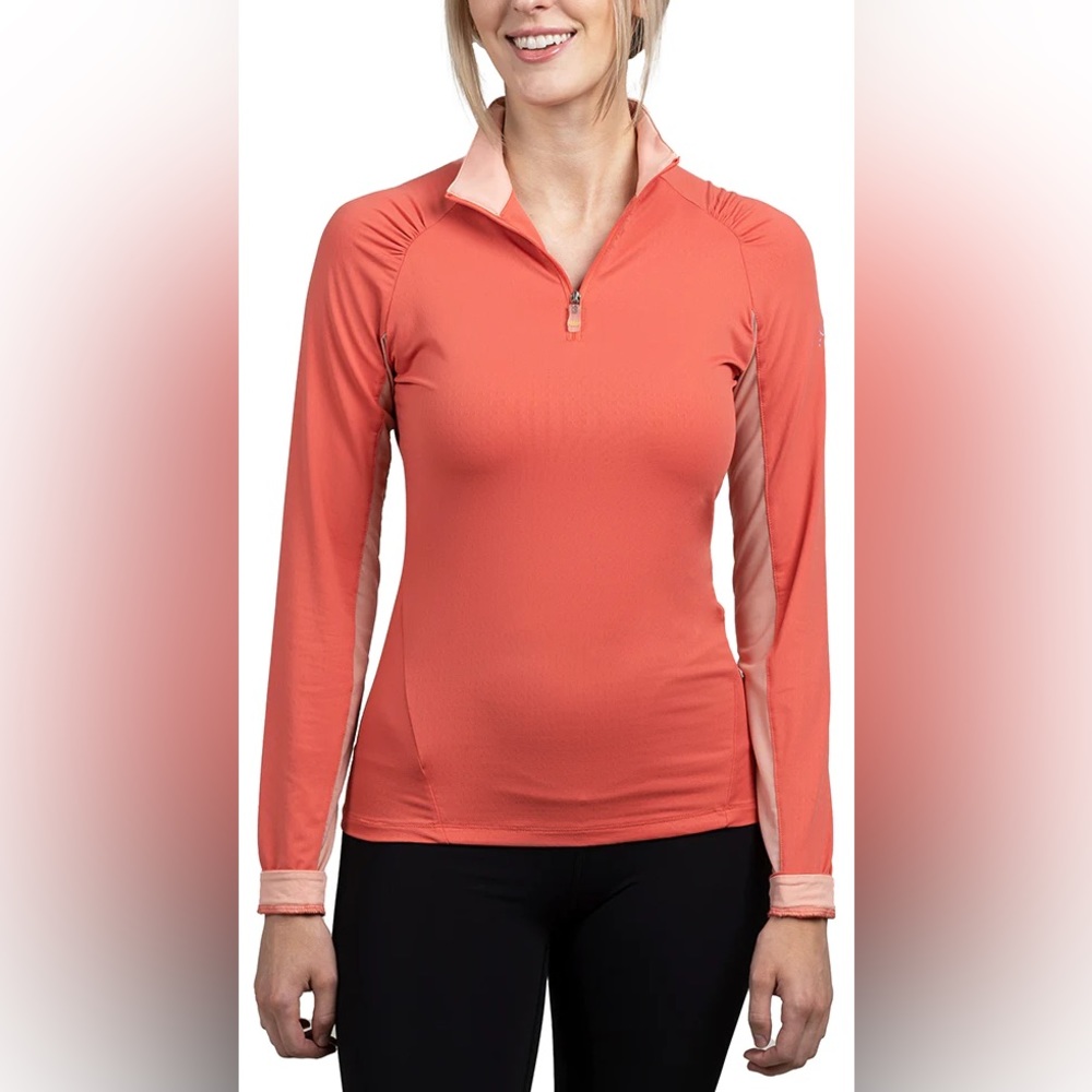 The North Face Peach 1/4 Glacier Zip Pullover Jacket Sz SP